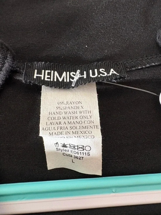 HEIMISH USA Black V-Neck Belted Mini Dress 1306 - Picture 6 of 10